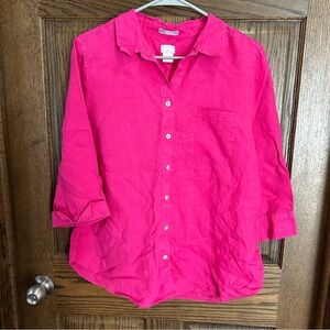 Chico's Fuchsia No-Iron Shirt